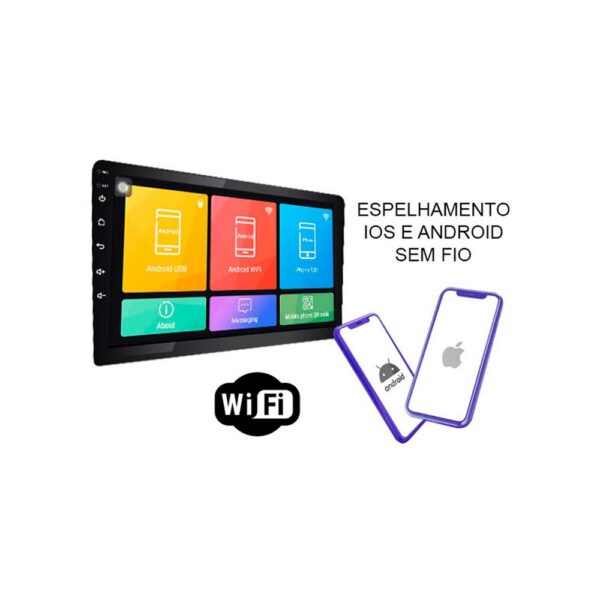 MULTIMIDIA 9" 2DIN USB/AUX/BLUE/FM/ANDROID - ROADSTAR BRASIL RS910BR - Imagem 3