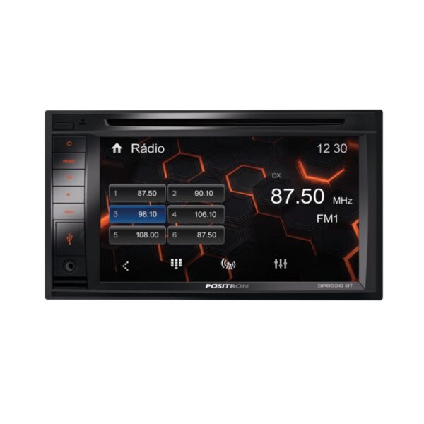 Reprodutor de Vídeo 6,2 Pol. 2 Din Touch/Bluetooth/Usb com Espelhamento - POSITRON SP8530BT - Imagem 2