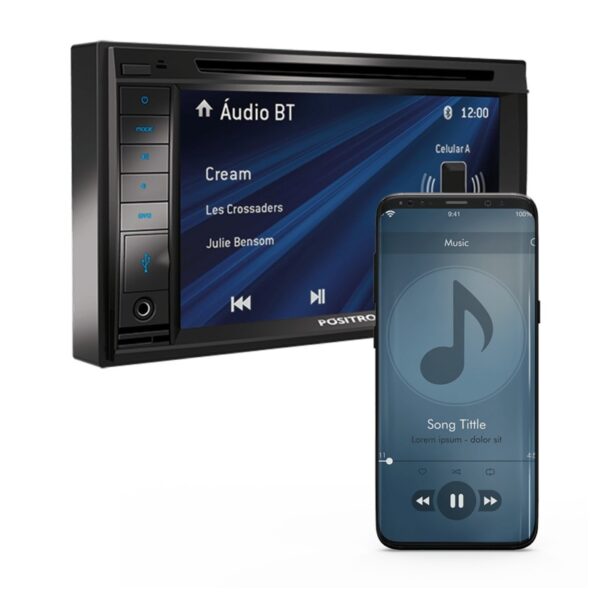 Reprodutor de Vídeo 6,2 Pol. 2 Din Touch/Bluetooth/Usb com Espelhamento - POSITRON SP8530BT - Imagem 3